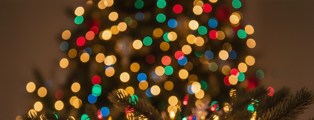 bokeh christmas lights Santa Barbara