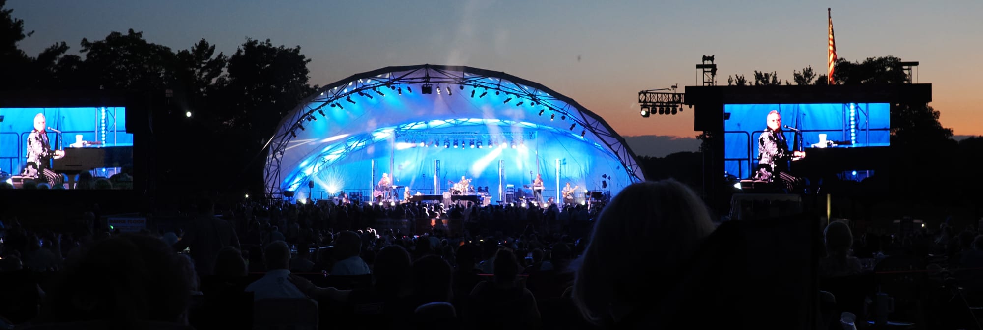 outdoor concert venue at sunset Santa Barbara